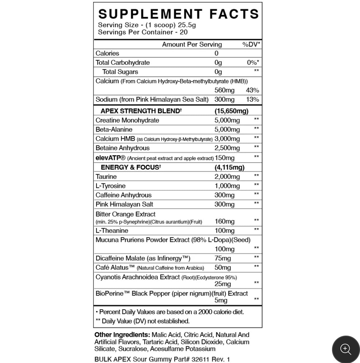 BULK APEX Strength Pre-workout