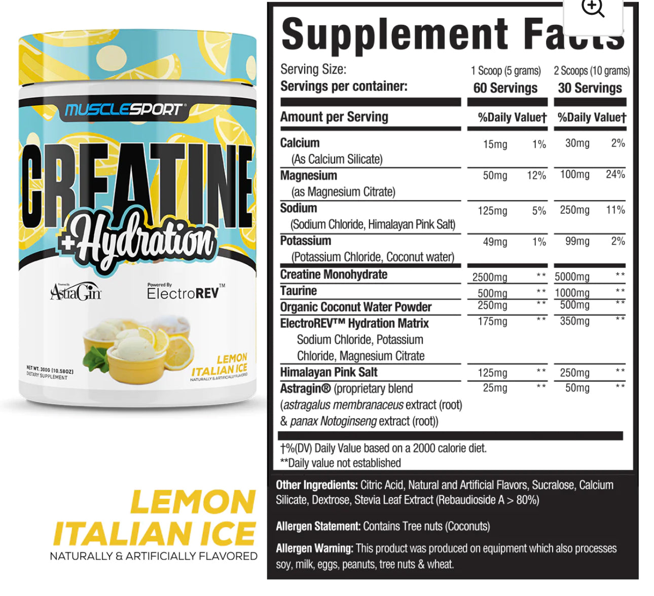 CREATINE + HYDRATION™ 300 GRAMS