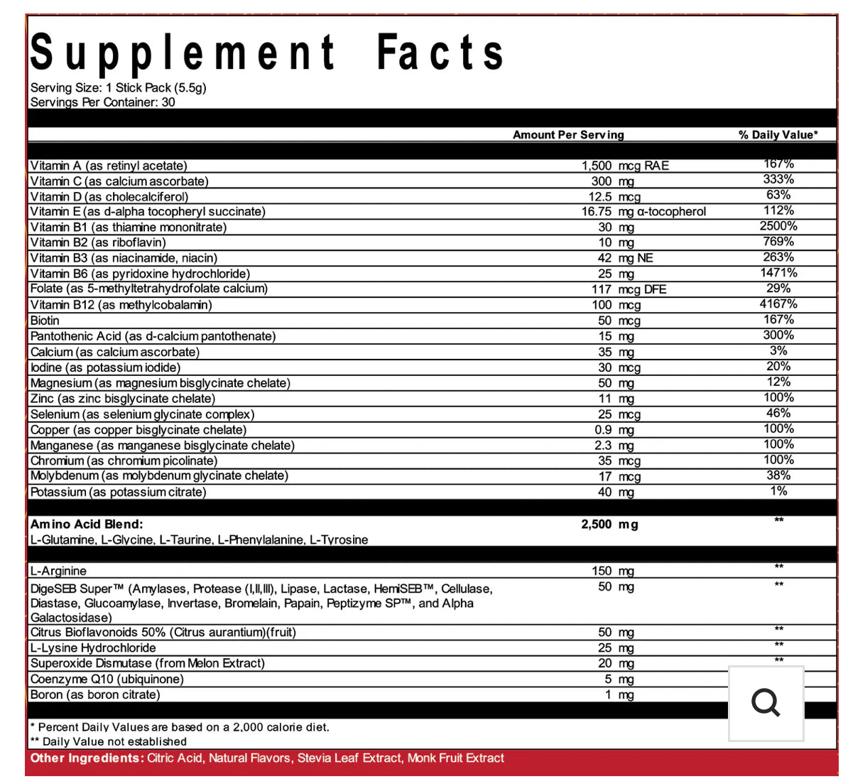 MULTIVITAMIN SPORT - POWDERED MULTIVITAMIN PACKS