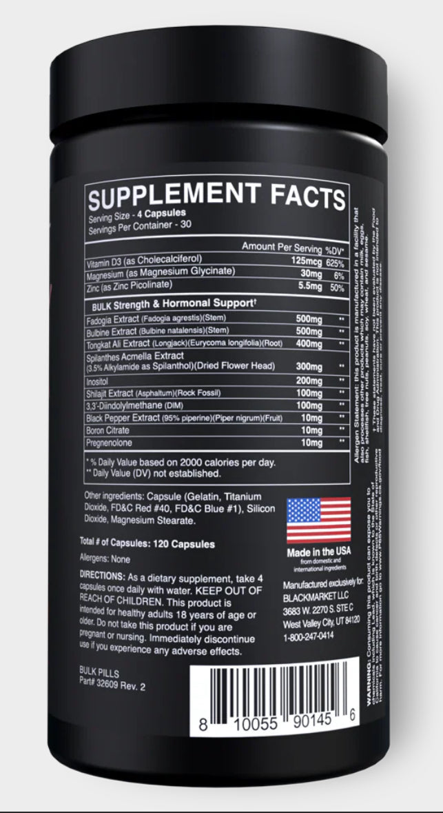 BULK Testosterone PILLS