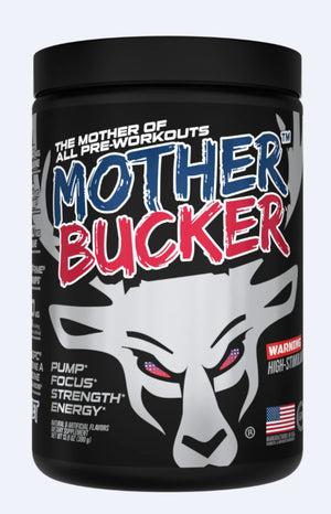 BUCKED UP Mother Bucker™ Pré-entraînement nootropique - Super ensembles de fraises - 20 portions