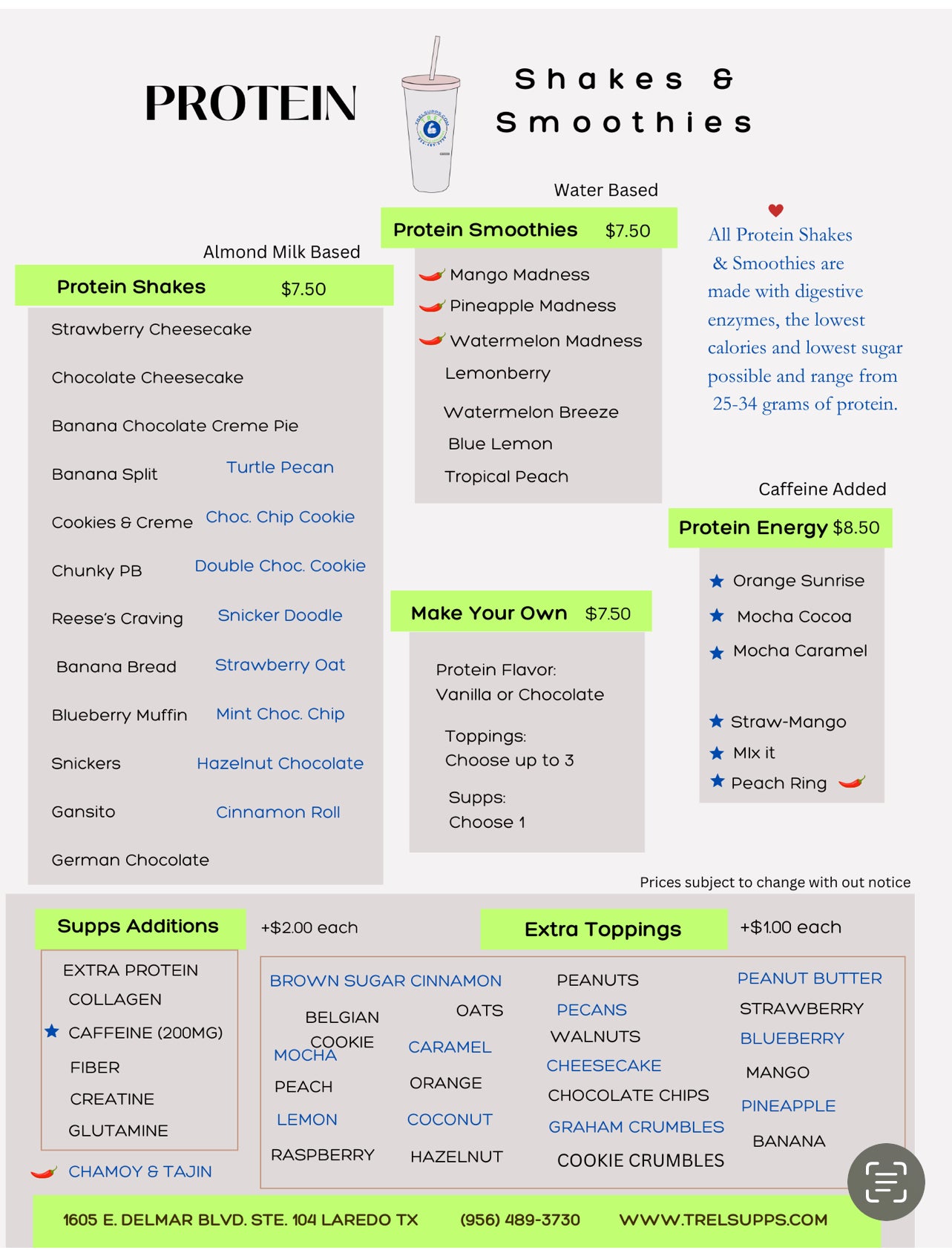 TREL SHAKES & SMOOTHIES