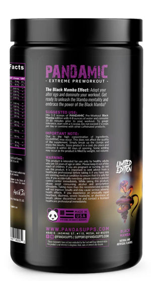 ALL NEW! PANDAMIC - Limited Edition Pre Workout (Black Mamba Edition)