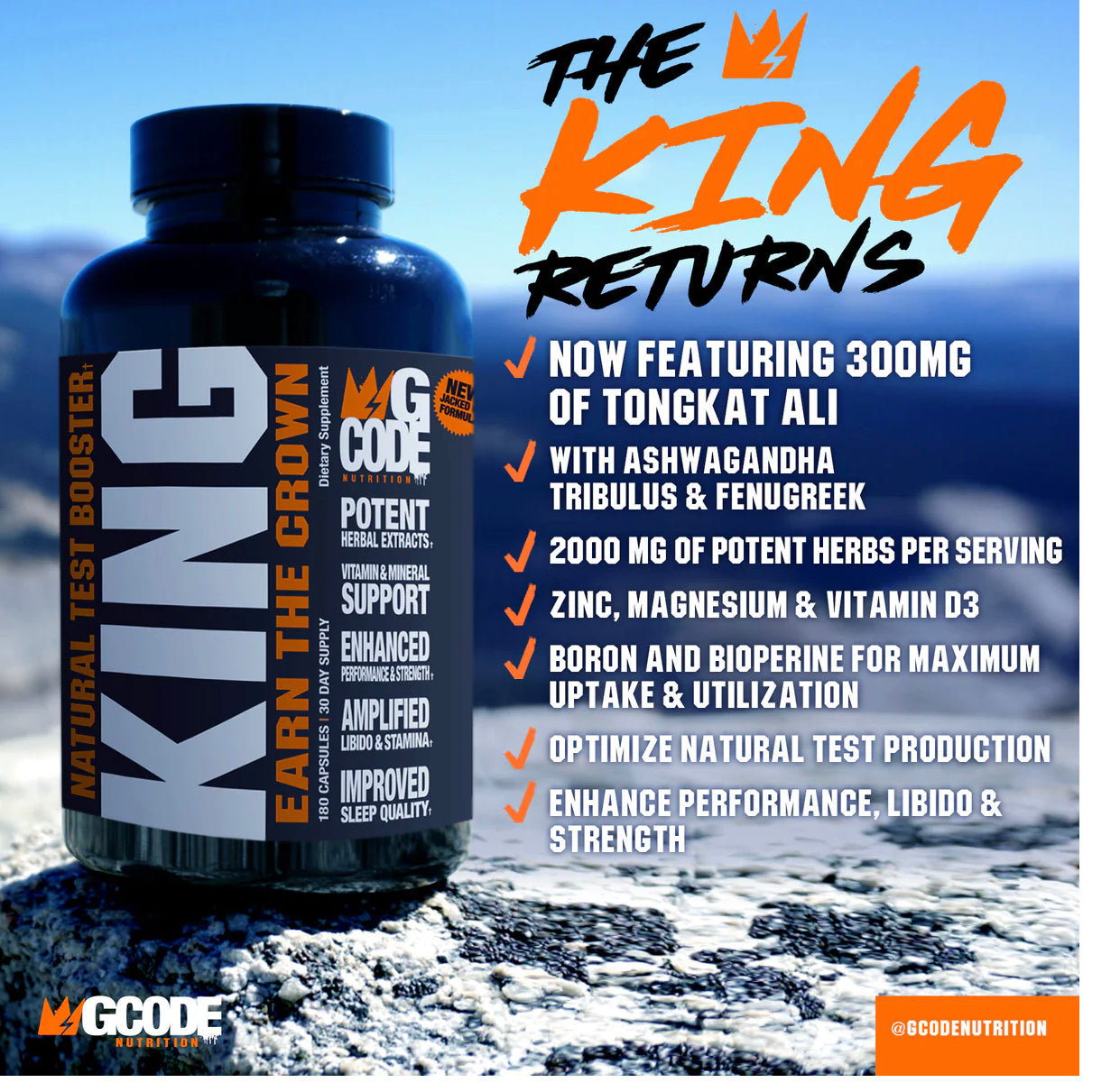 KING: NATURAL TEST BOOSTER (NEW FORMULA!)