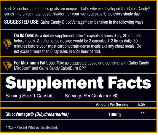 ALPHA LION GAINS CANDY™ GLUCOVANTAGE™