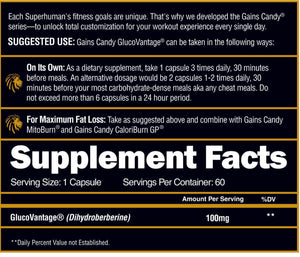 ALPHA LION GAINS CANDY™ GLUCOVANTAGE™ - Insulin Mimicker For Fat Loss & Muscle Building